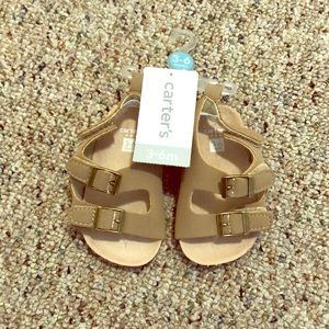 Carters infant sandals brown 3 6 months